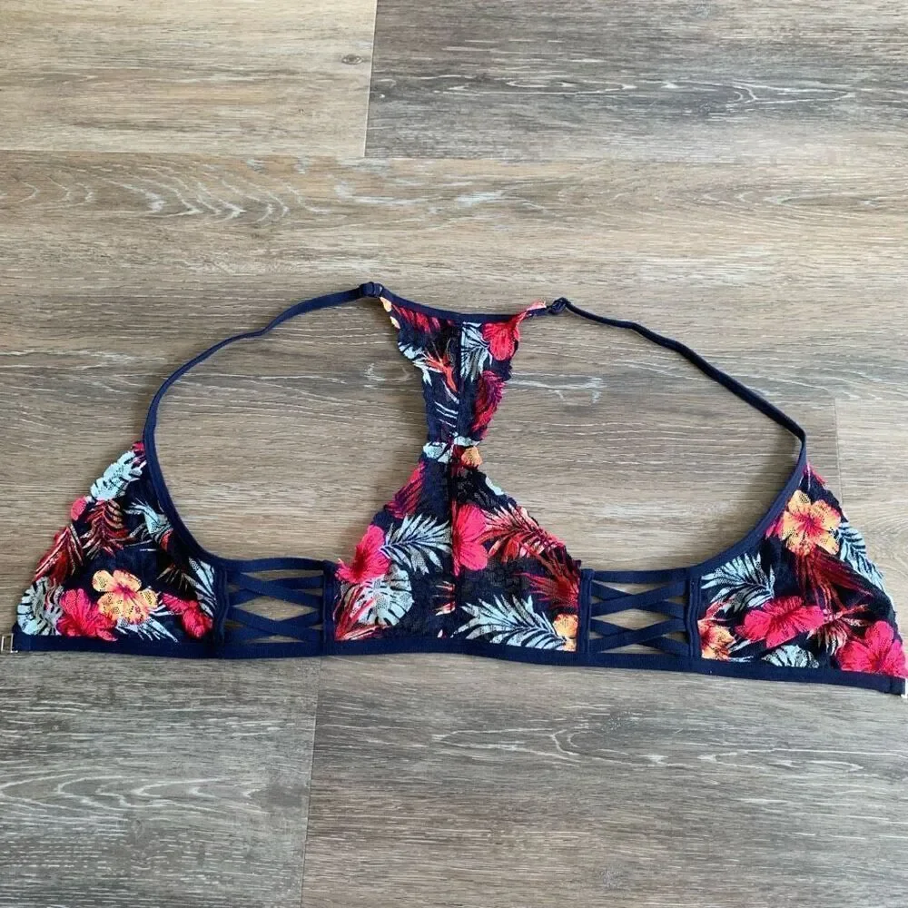 PINK Victoria Secret bralette front clasp racer back style size xs